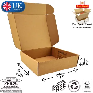 18x17x7cm Cardboard Postal Box
