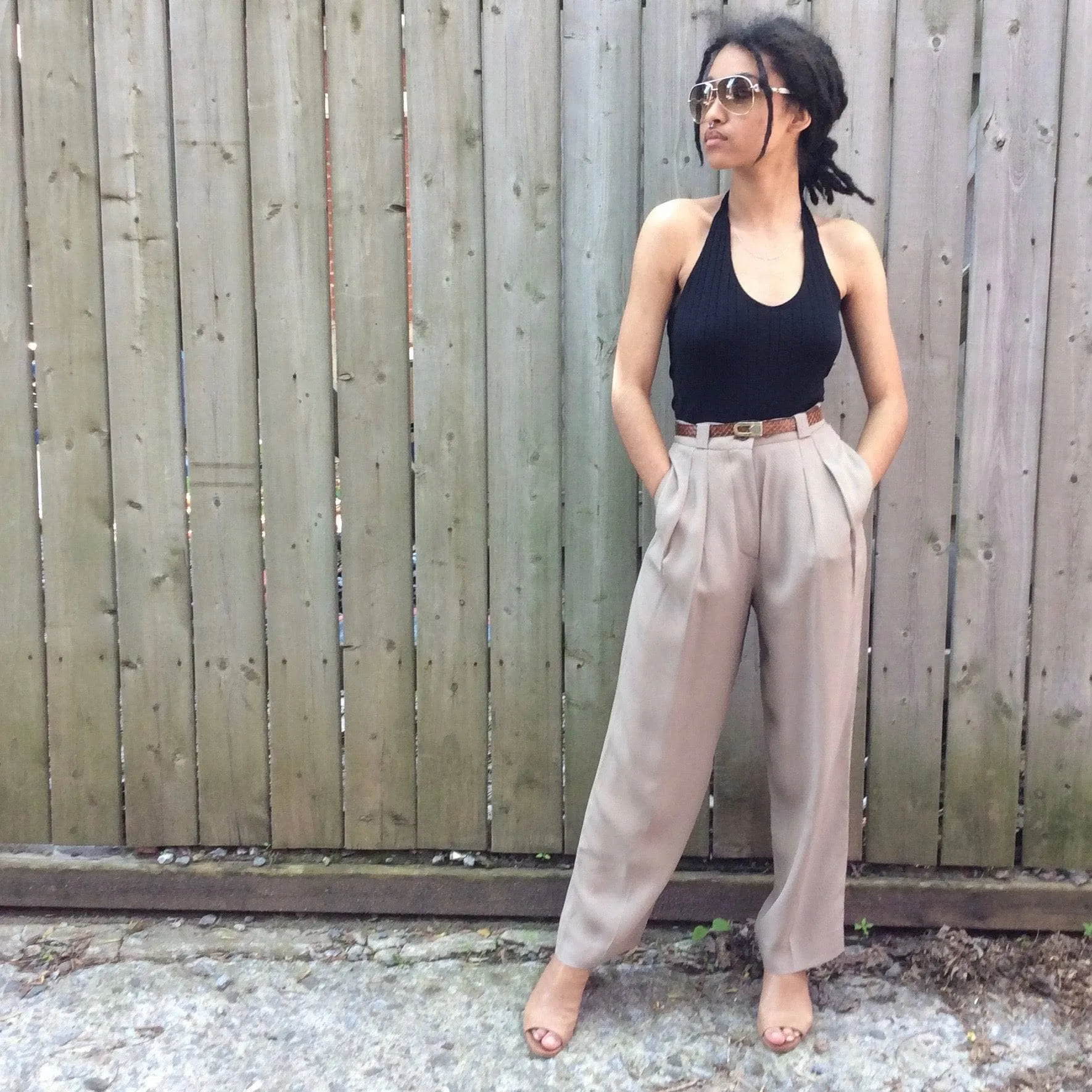 1980s Giorgio Armani High-waisted Dress Pants Extra Small/Small