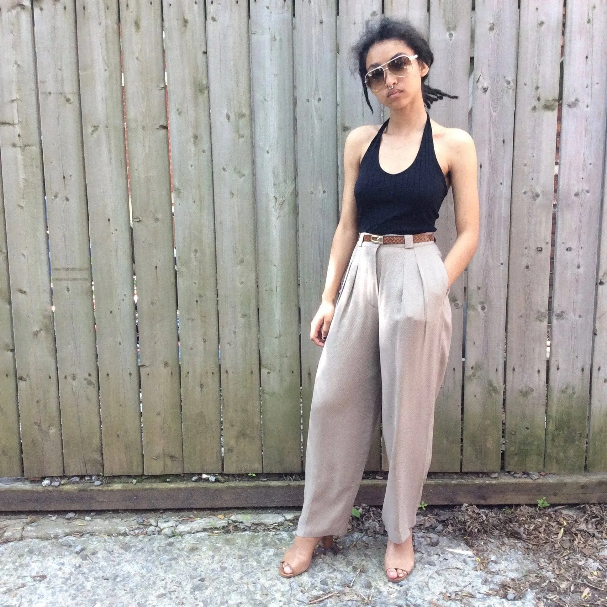 1980s Giorgio Armani High-waisted Dress Pants Extra Small/Small