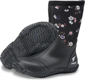 8 Fans Rubber Boots for Women,Waterproof Rain Boots,Lightweight Durable Work Boots for Fishing Farming Gardening