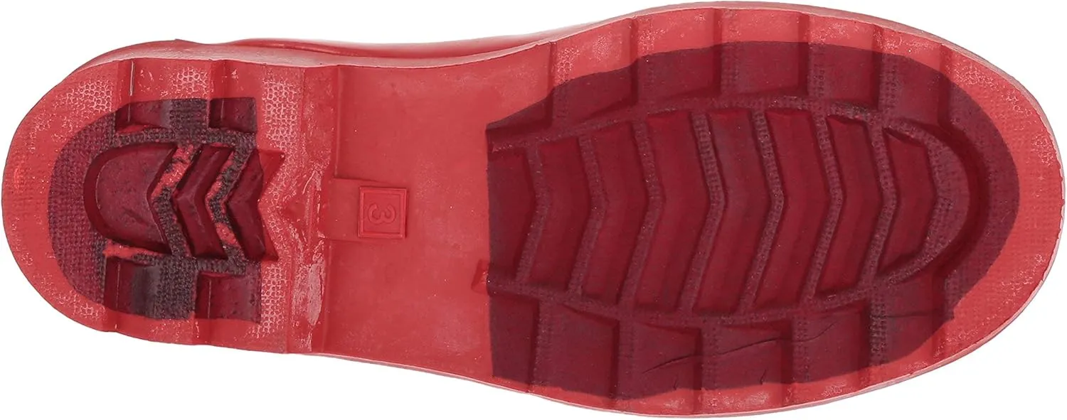 Ad Tec Kids 8 in Waterproof PVC Rubber Rain Boots - Easy On Off, Grippe Outsole for Gardening, Fishing, Farming, Playing and Many More