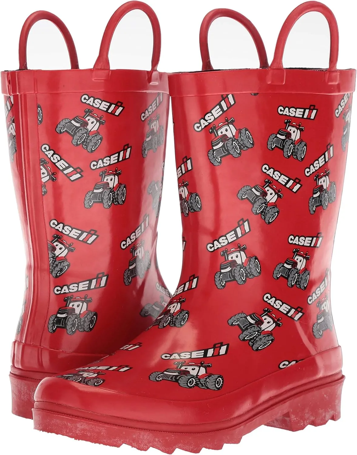 Ad Tec Kids 8 in Waterproof PVC Rubber Rain Boots - Easy On Off, Grippe Outsole for Gardening, Fishing, Farming, Playing and Many More