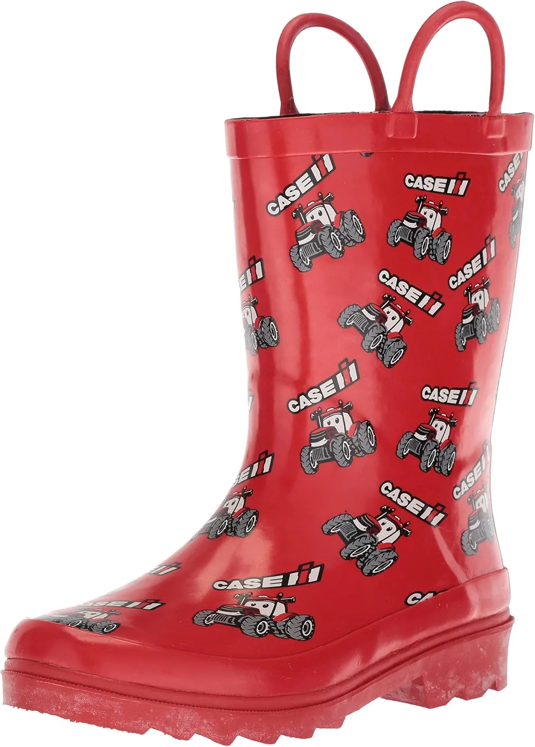 Ad Tec Kids 8 in Waterproof PVC Rubber Rain Boots - Easy On Off, Grippe Outsole for Gardening, Fishing, Farming, Playing and Many More