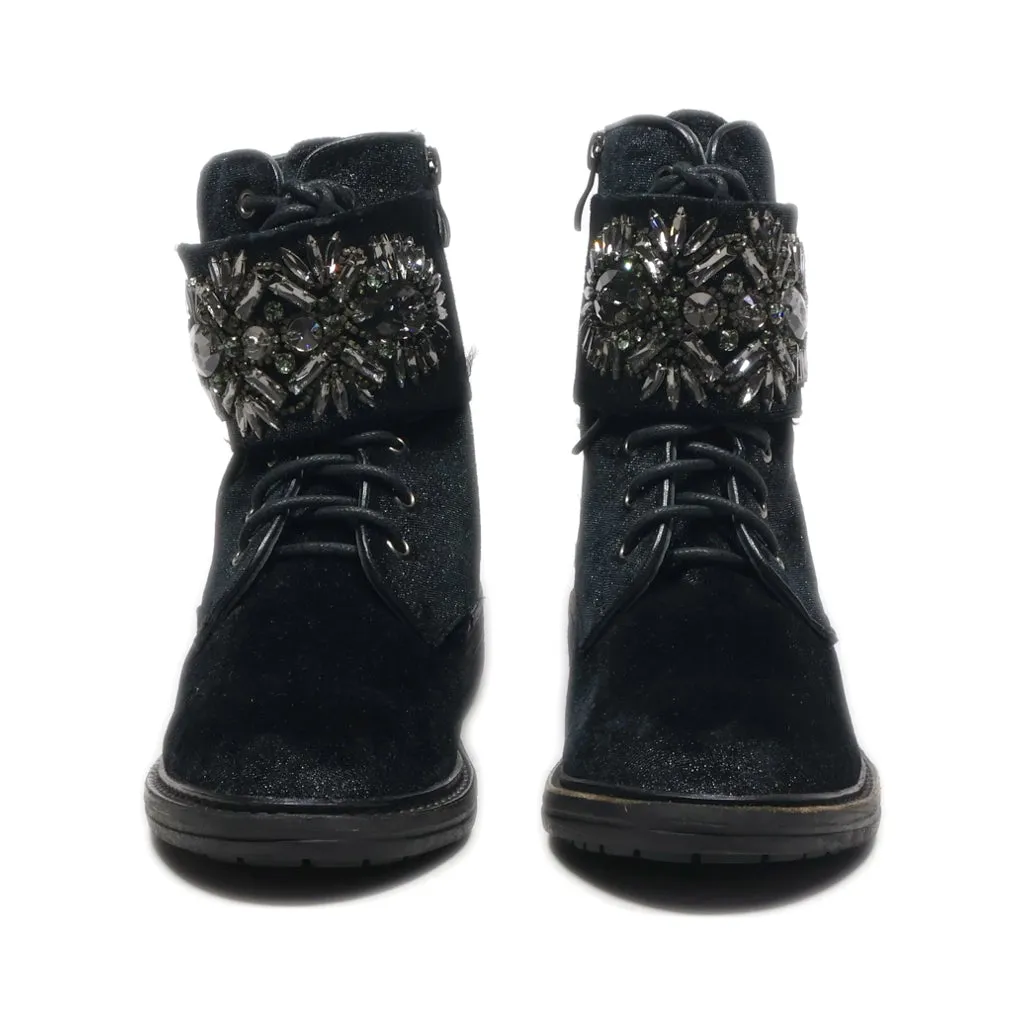 Alma En Pena Ankle Boots Leather Black Colour For Women