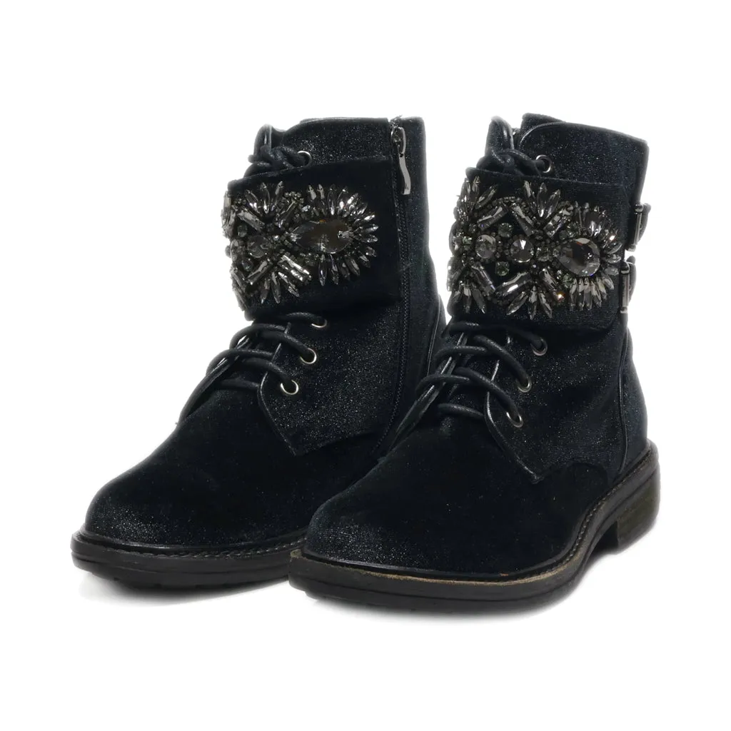 Alma En Pena Ankle Boots Leather Black Colour For Women