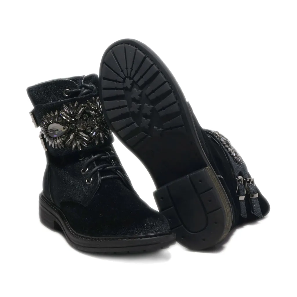 Alma En Pena Ankle Boots Leather Black Colour For Women