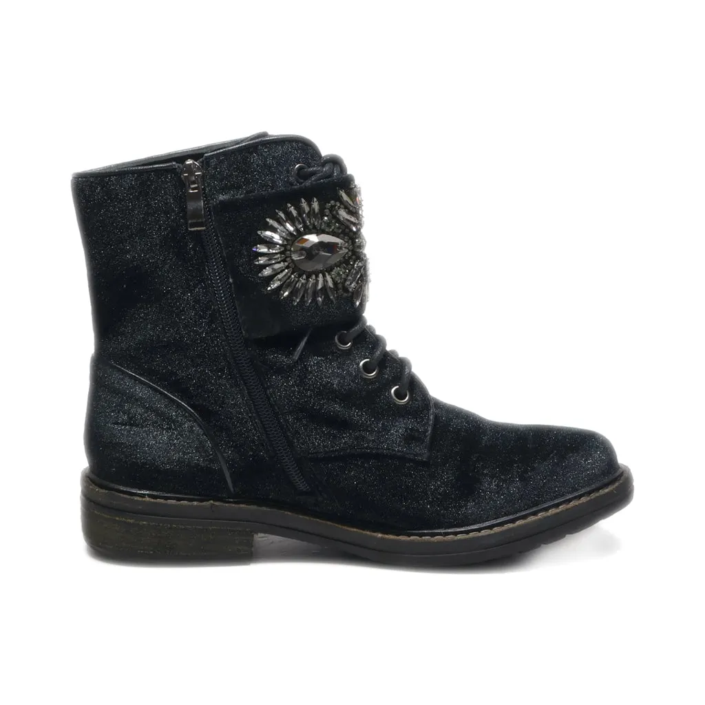 Alma En Pena Ankle Boots Leather Black Colour For Women
