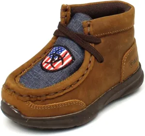 ARIAT Unisex Toddler Lil Stompers Casual Boot, Brown (USA Spitfire), 4