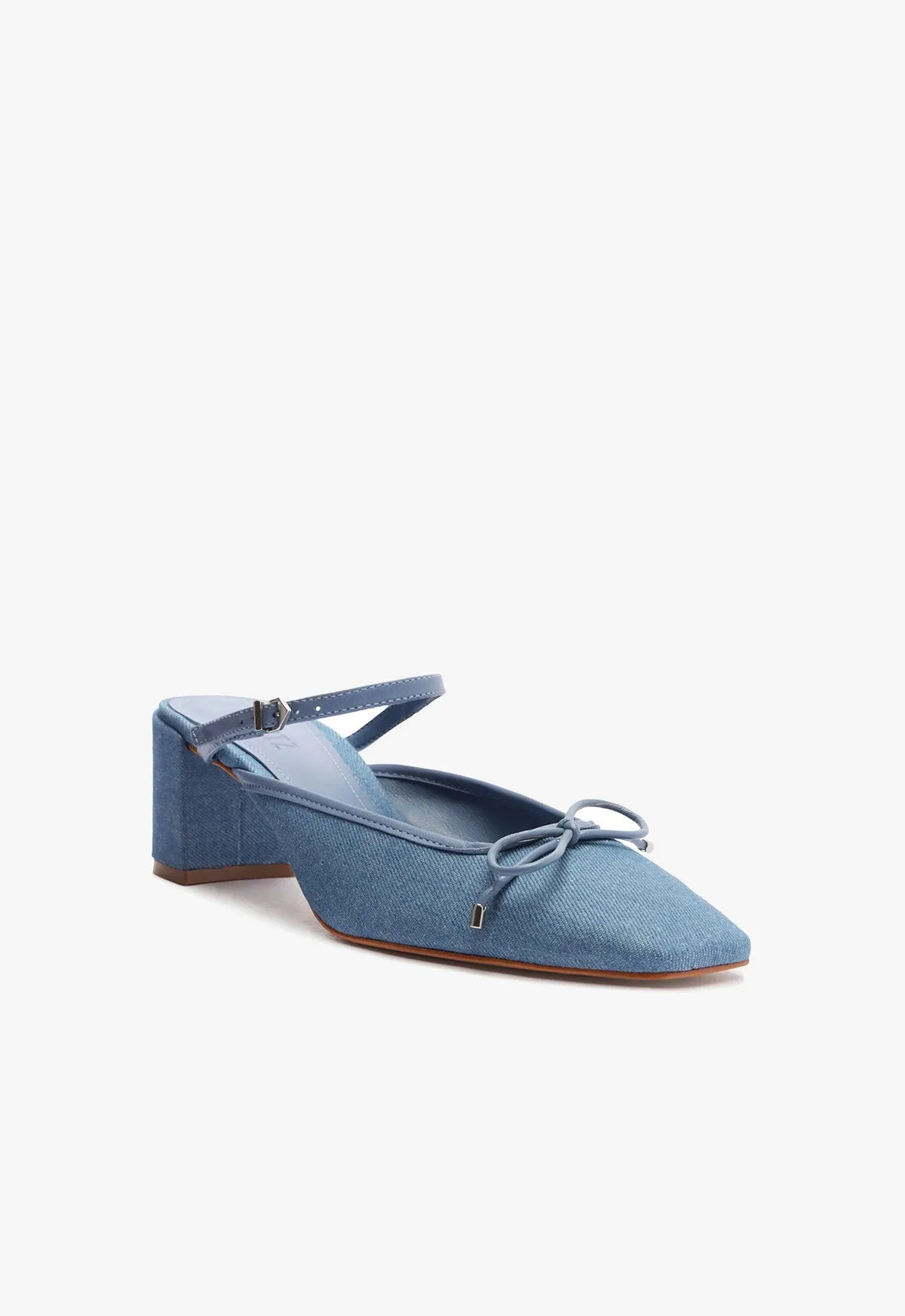Arissa Denim Block Mule