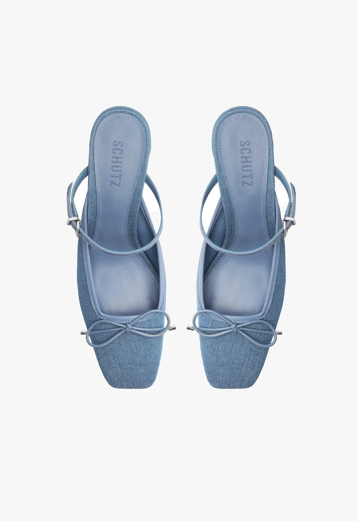 Arissa Denim Block Mule