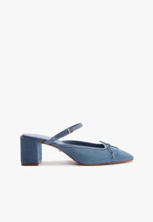 Arissa Denim Block Mule