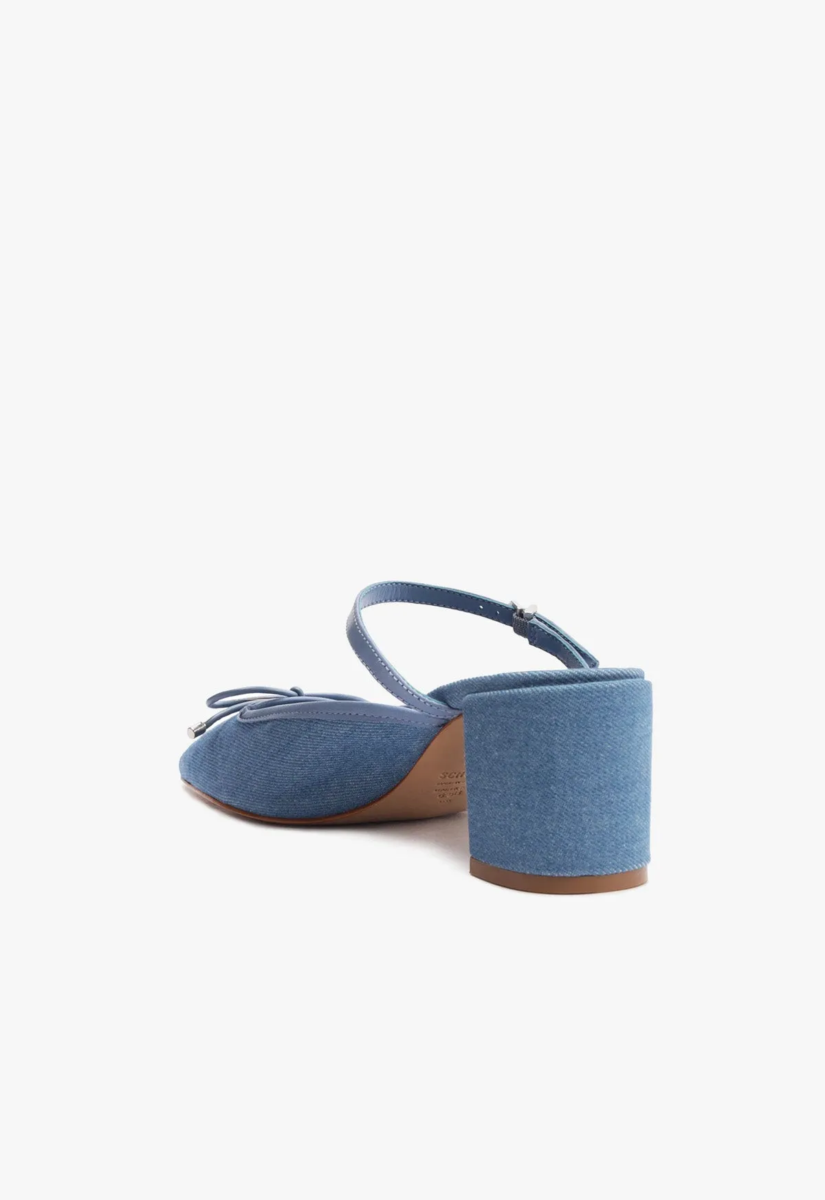 Arissa Denim Block Mule