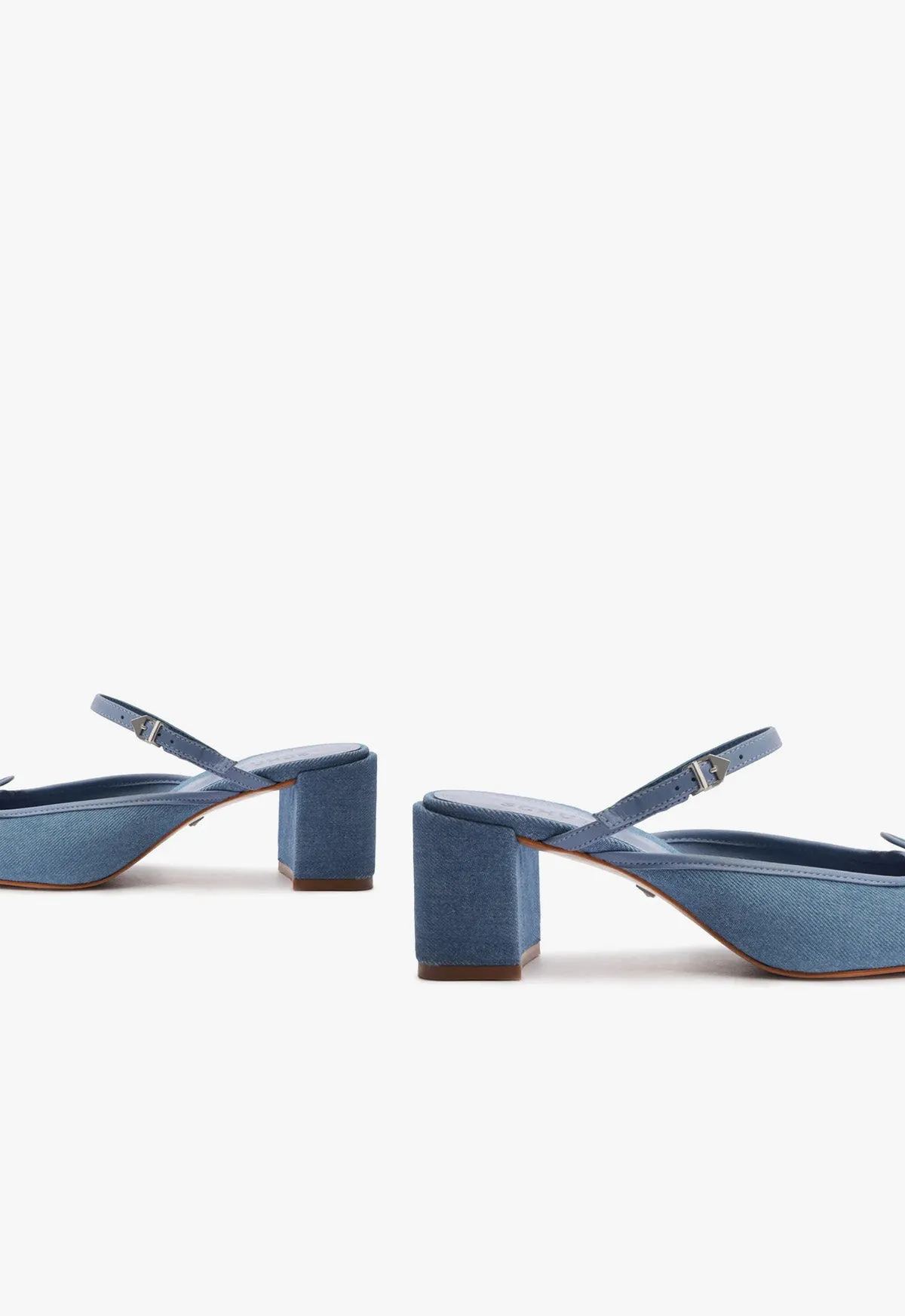 Arissa Denim Block Mule