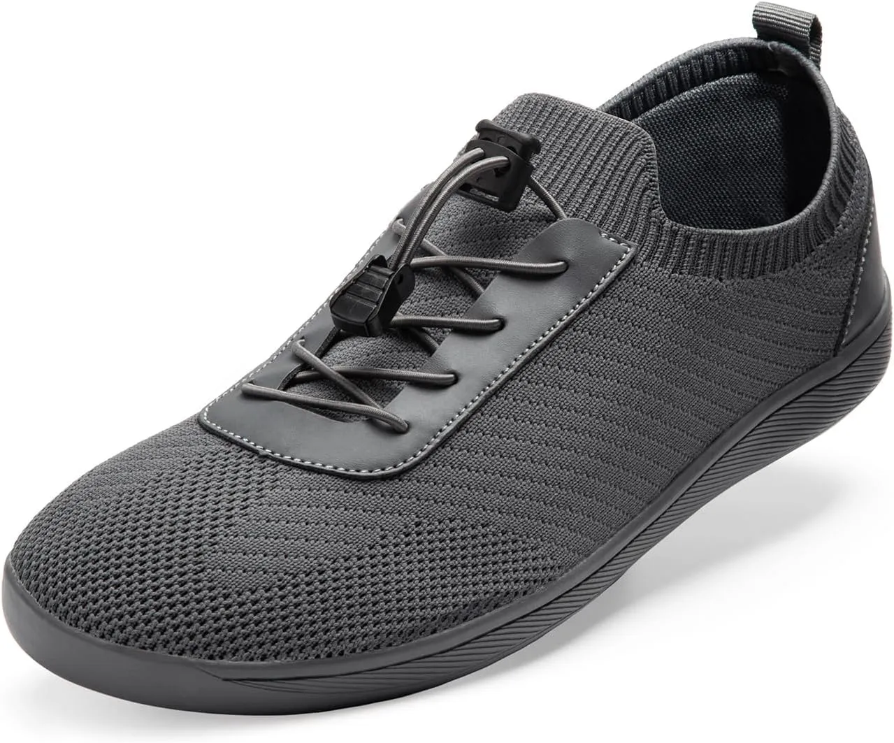 ATHMILE Men's Minimalist Barefoot Walking Shoes Gym Shoes for Women Men Wide Toe Box for Workout Crossfit Weightlifting Zero Drop Slip On Design Dark Grey