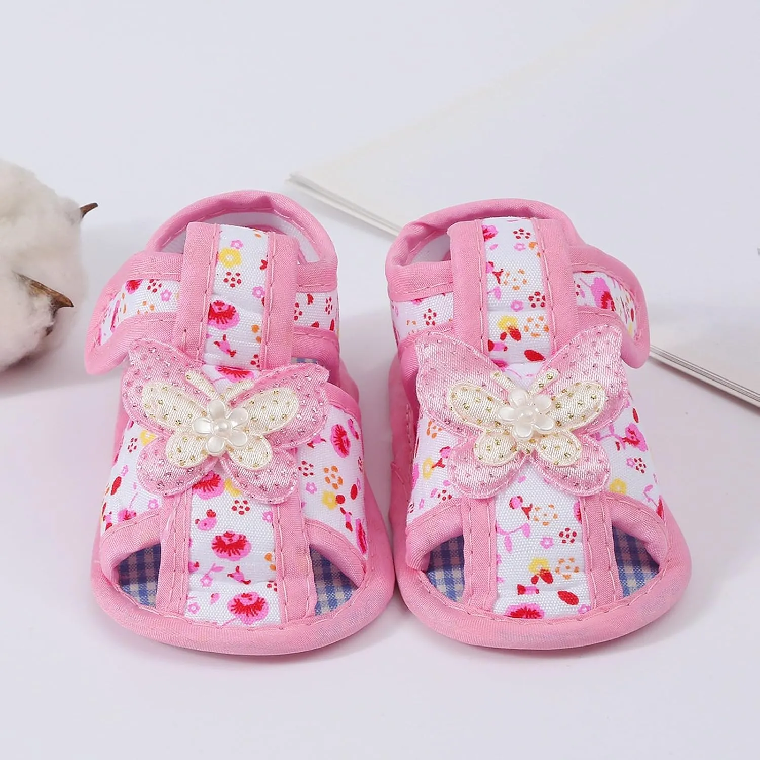 Baby Girl Dress Shoes, Infant Toddler First Walking Mary Jane Flats with Bowknot Non-Slip Soft Sole Wedding Shoes