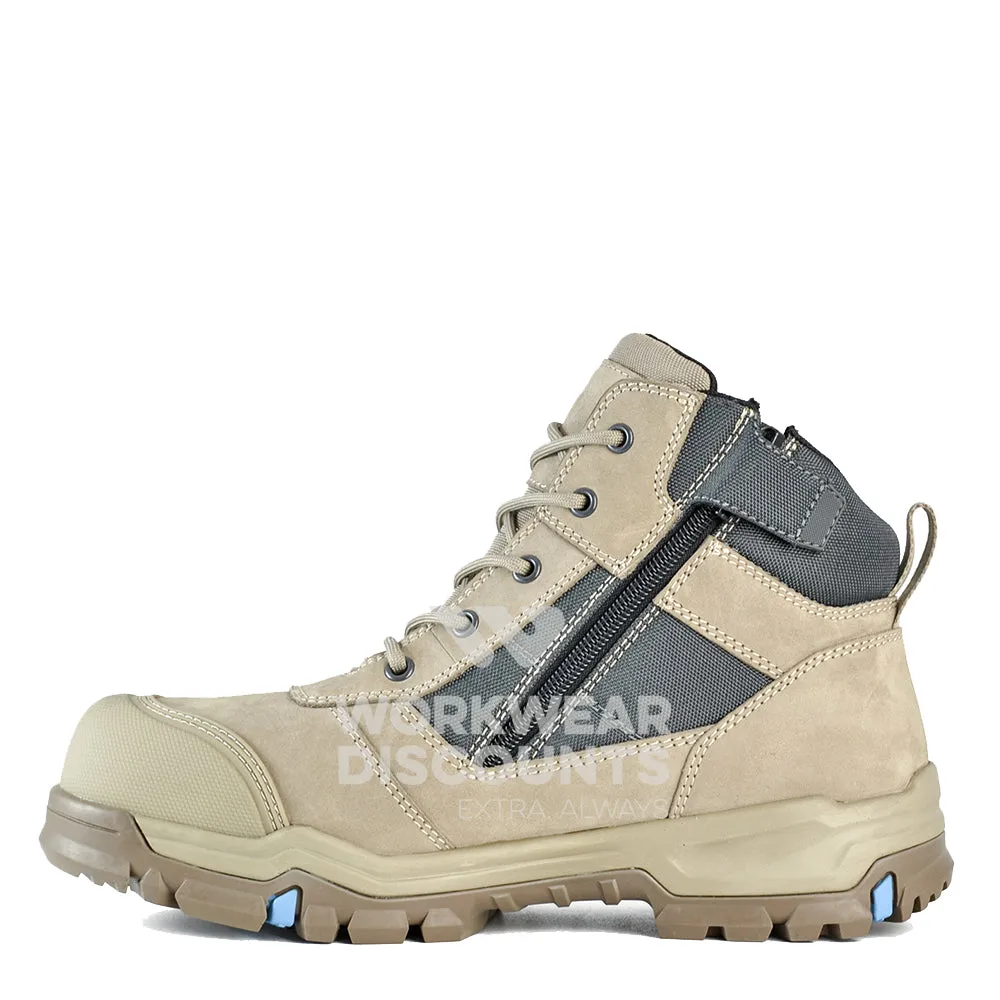 Bata Roy Scuff Cap Mid Cut Zip Lace Safety Boots Slate
