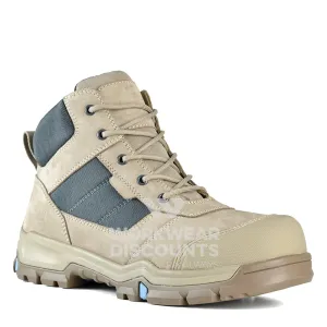 Bata Roy Scuff Cap Mid Cut Zip Lace Safety Boots Slate