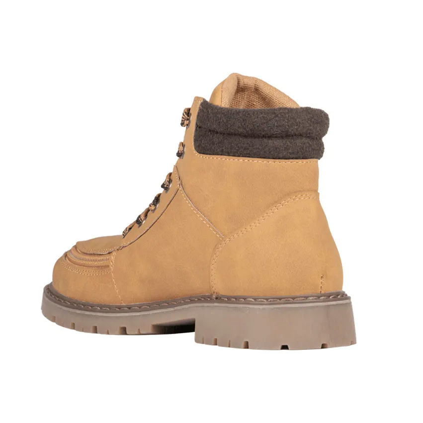Billy Footwear (Toddlers) - Tan Faux Leather Lug Boots