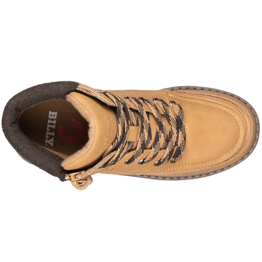 Billy Footwear (Toddlers) - Tan Faux Leather Lug Boots