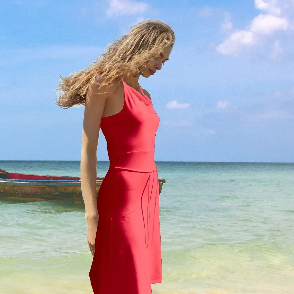 biologisch katoenen tricot zomer jurkje / organic cotton summer dress