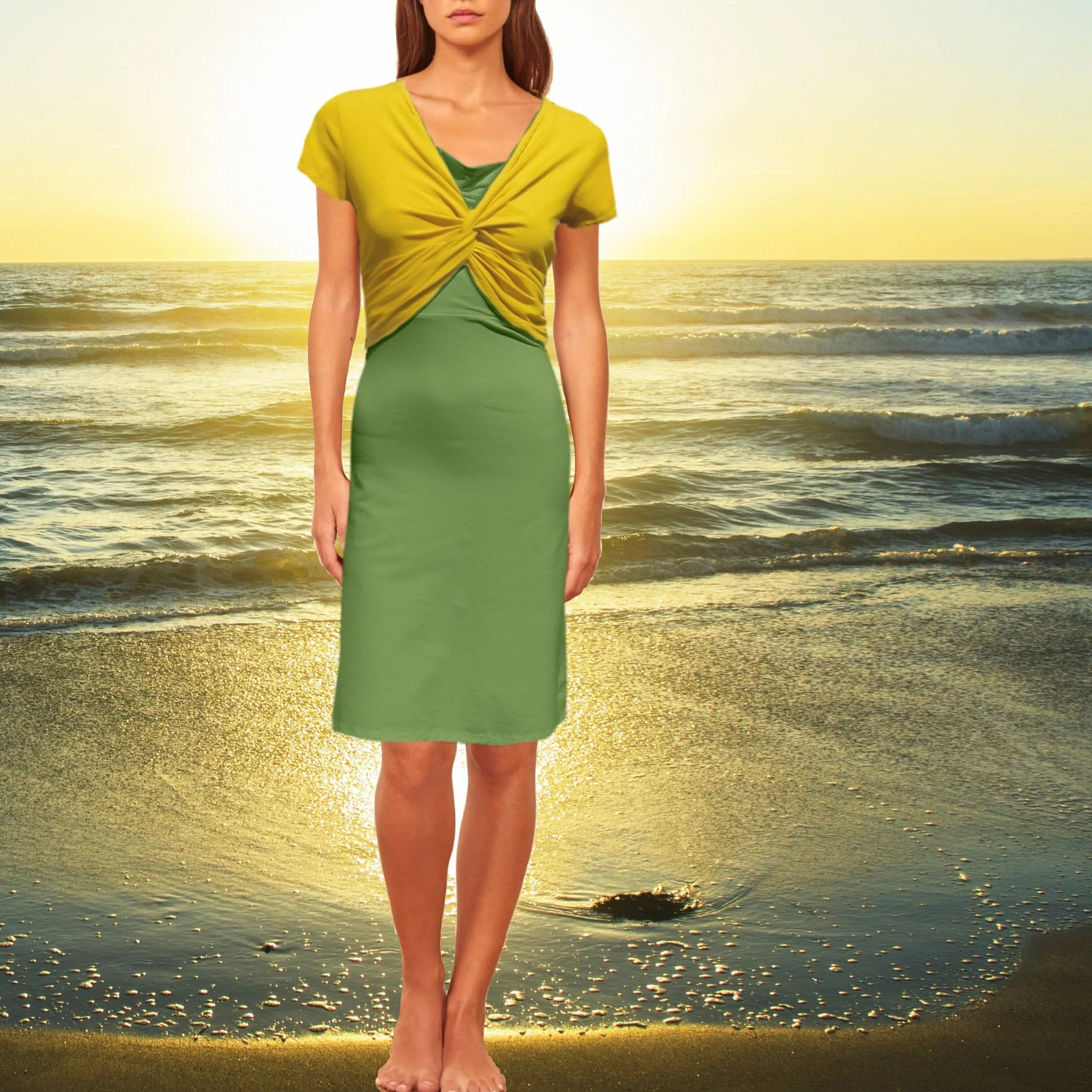 biologisch katoenen tricot zomer jurkje / organic cotton summer dress