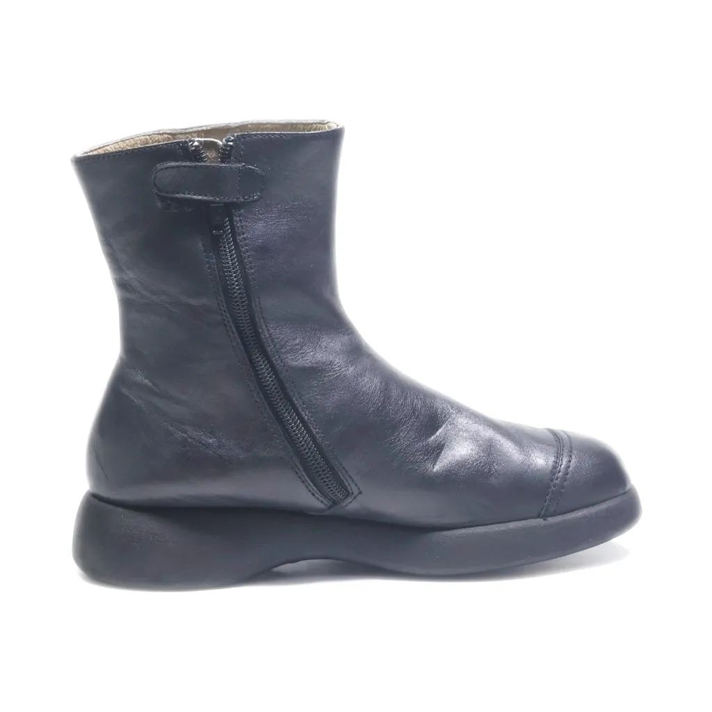 Bluehaven Ankle Boots Leather Black Colour For Kids
