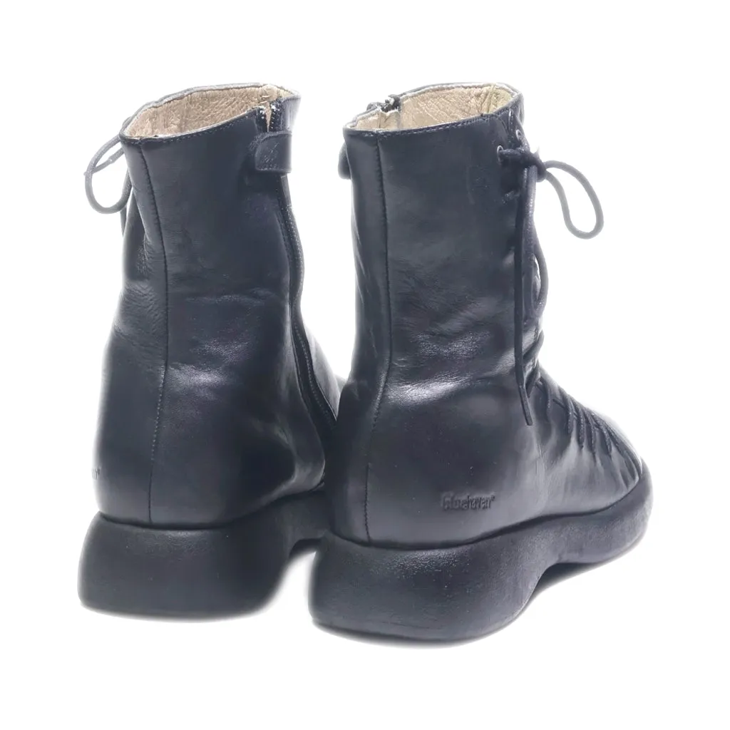 Bluehaven Ankle Boots Leather Black Colour For Kids