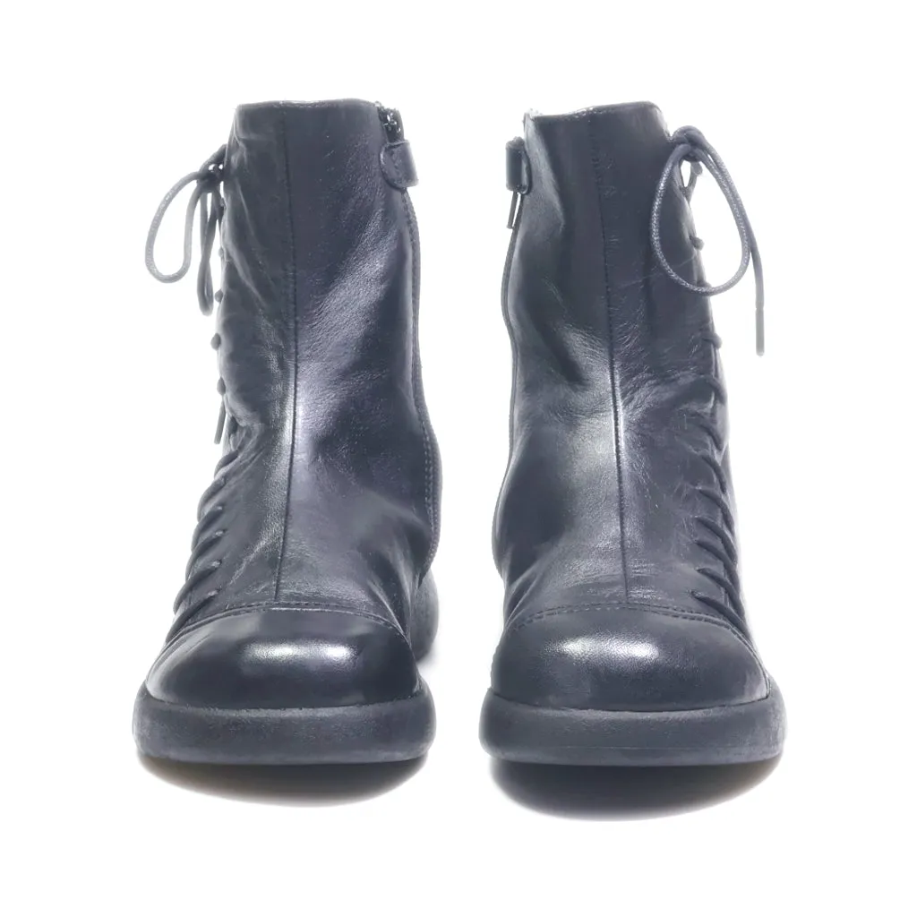 Bluehaven Ankle Boots Leather Black Colour For Kids