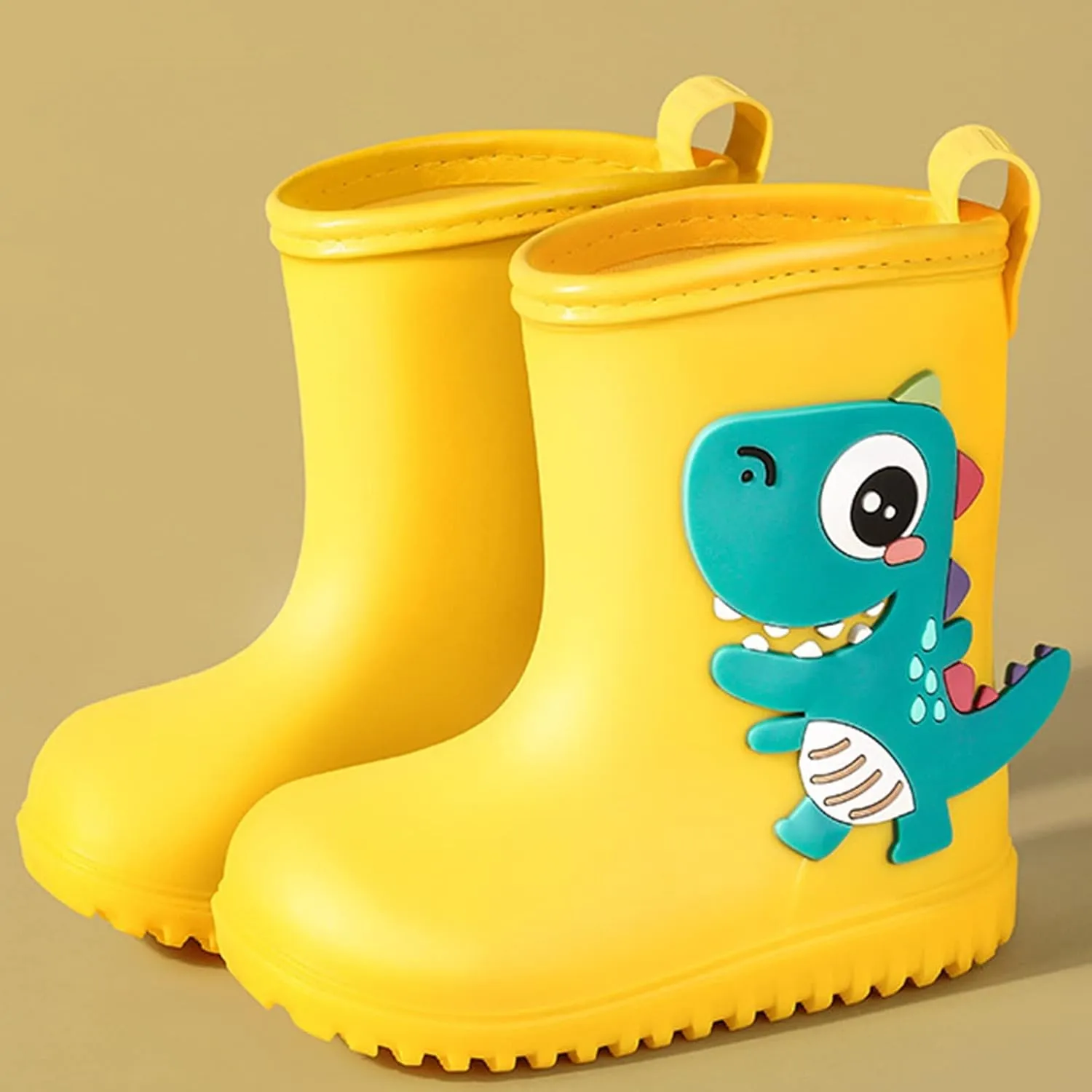 Boys Girls Rain Boots Non Slip Rubber Rain Boots for Toddlers and Kids with Cute Cartoon Design Snow Boys' Snow Boots