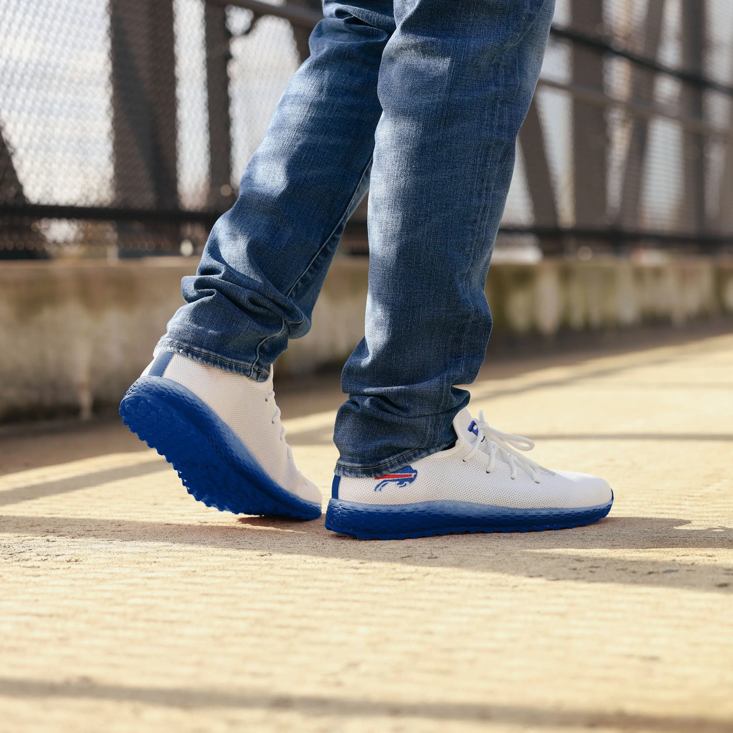 Buffalo Bills Gradient Midsole White Sneakers