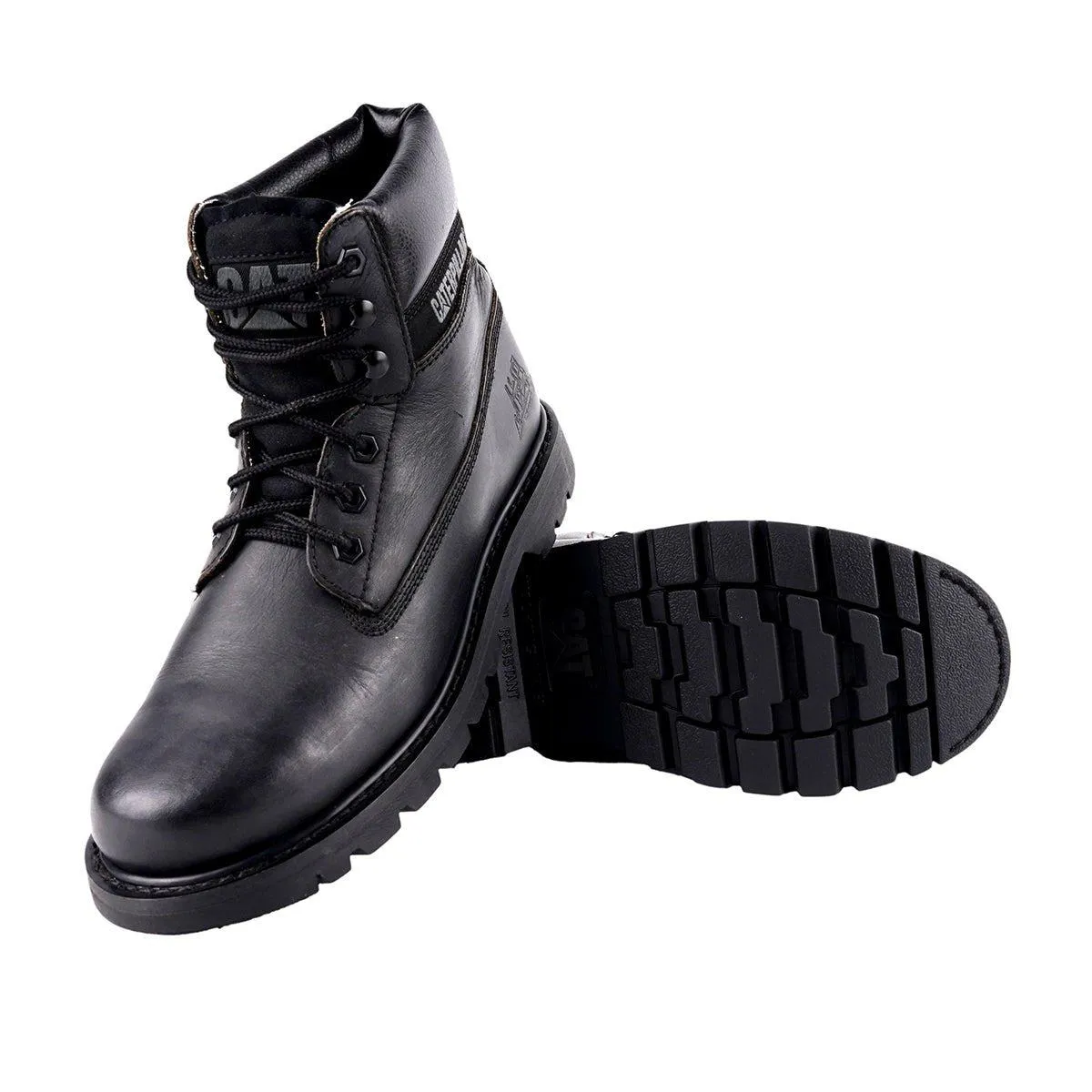 Caterpillar Safety Boots Leather Black Colour For Men