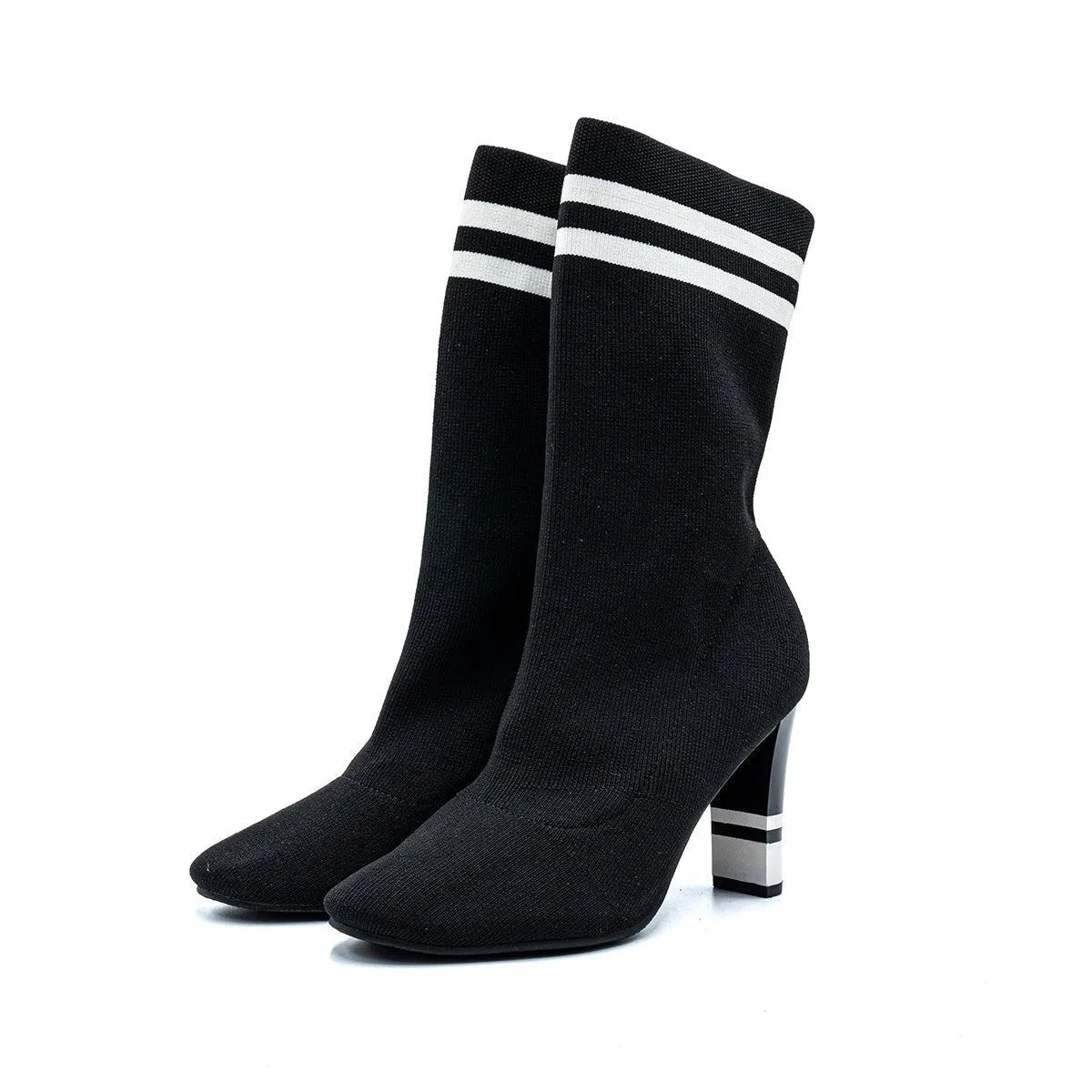 Circus Ny Sock High Boots Fabric Black Colour For Women