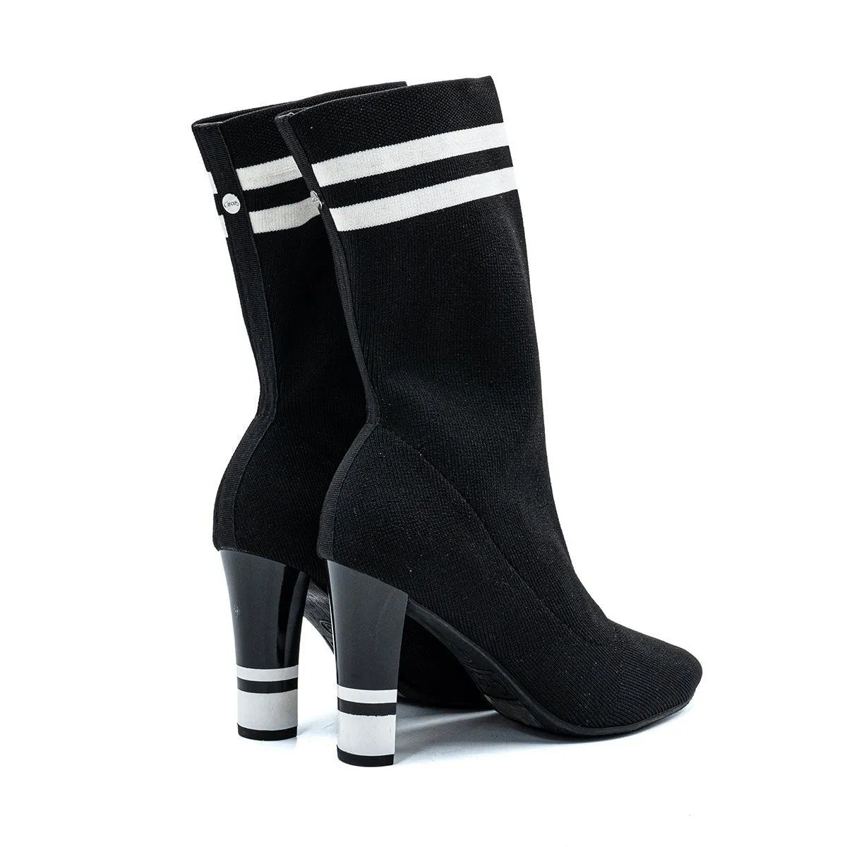 Circus Ny Sock High Boots Fabric Black Colour For Women