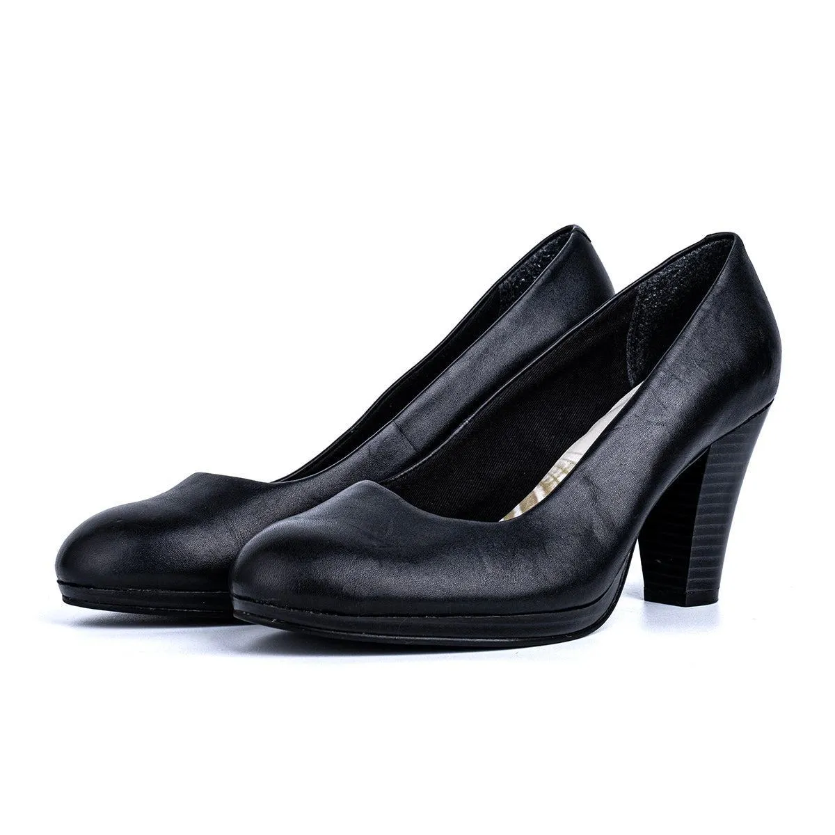 Clarks Court High-Heel Shoes Leather Black Colour For Women