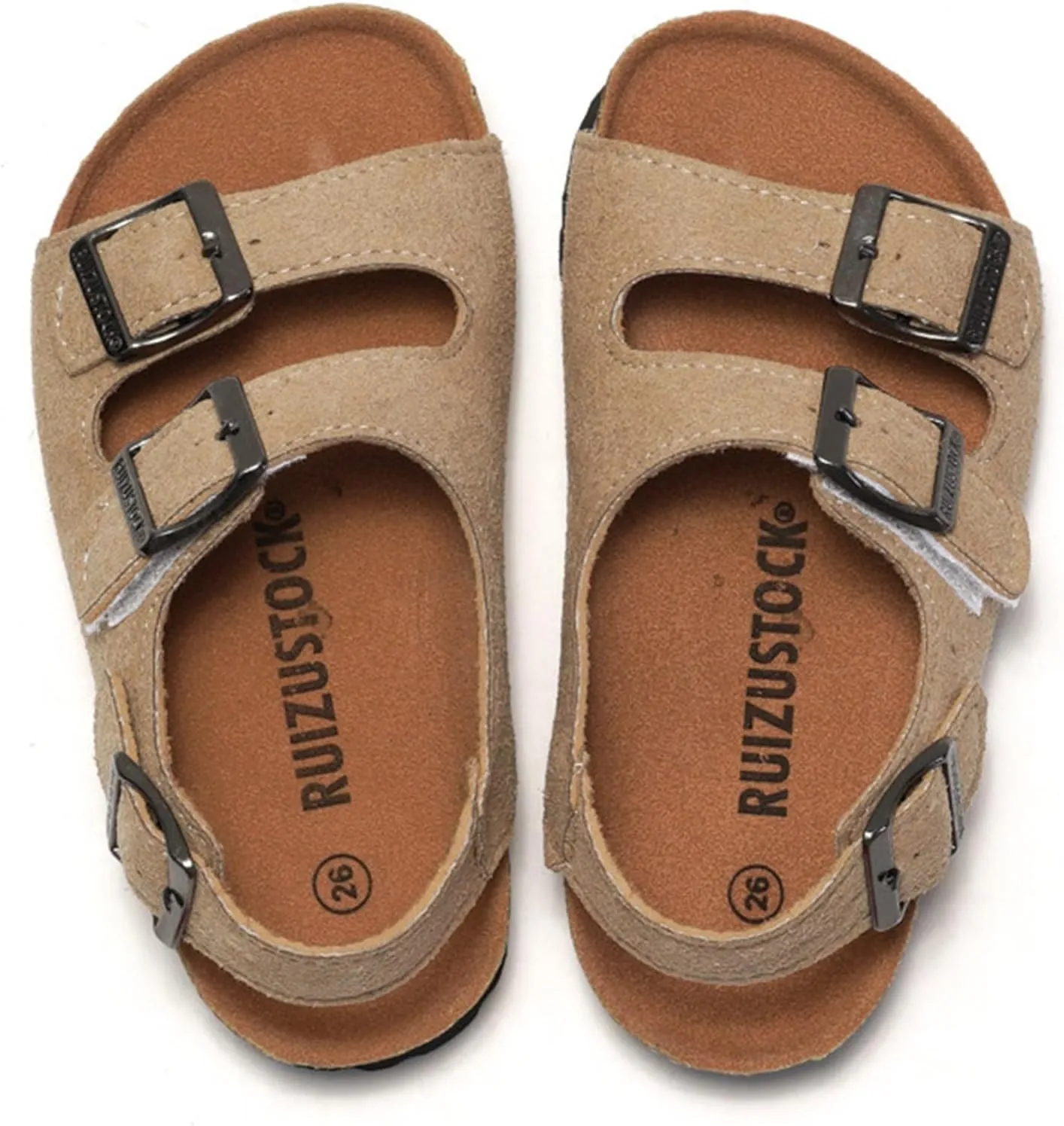 Comfortable Boys Kids Sandals Outdoor Shoes Rui Foot Spring And Summer Children Boys Girls Cork Sandals One Word Shoes Flip Flops Beach Double Ring