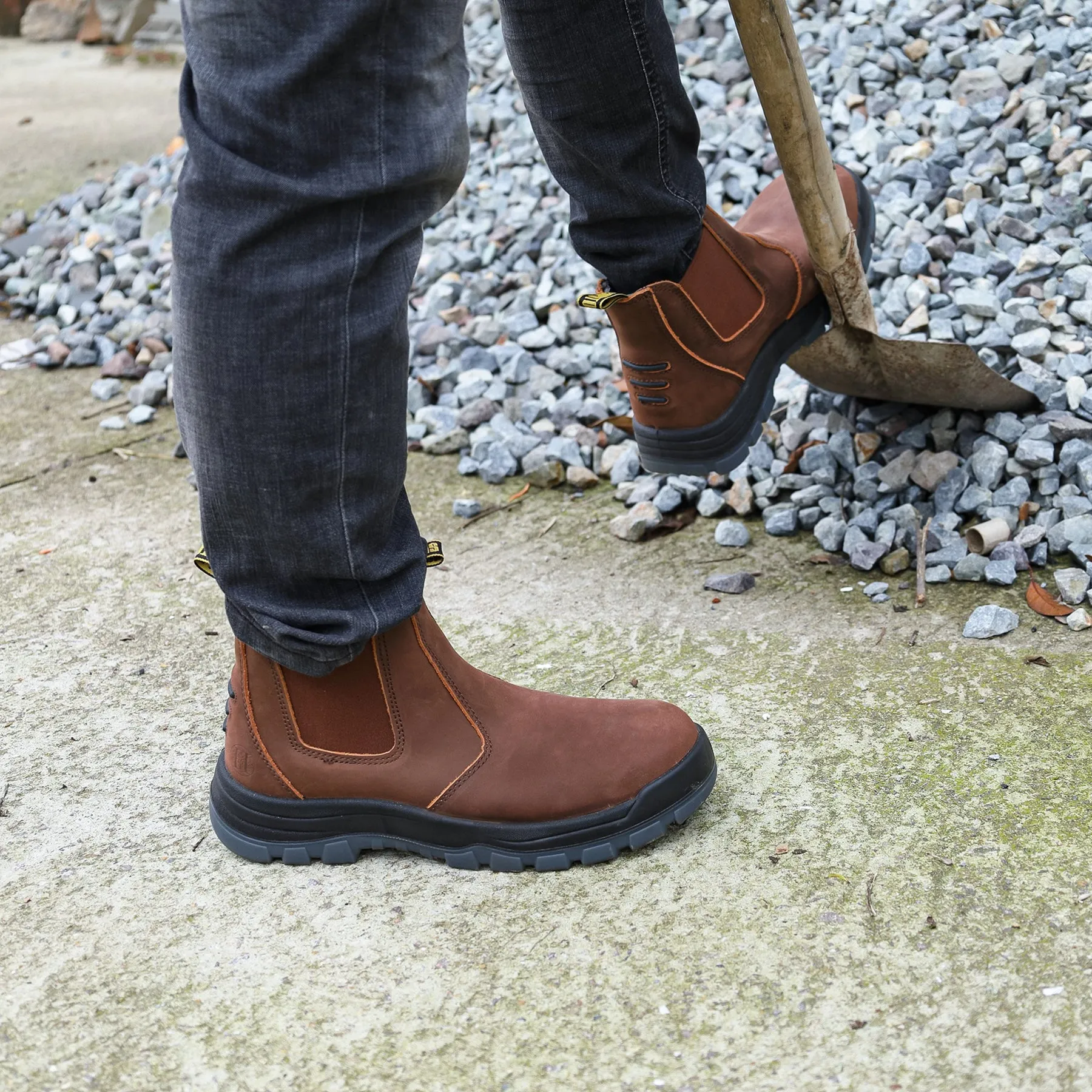 CRZ 802 /CRZ 822 Soft/Composite Toe 6" Slip On Composite Toe Waterproof Slip Resistant Anti-Static Mens Work Boots