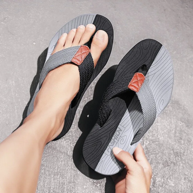 Cuzcare Best Orthopedic Sandals For Men Nonslip Flip-flops Fabric Thongs Summer Beach
