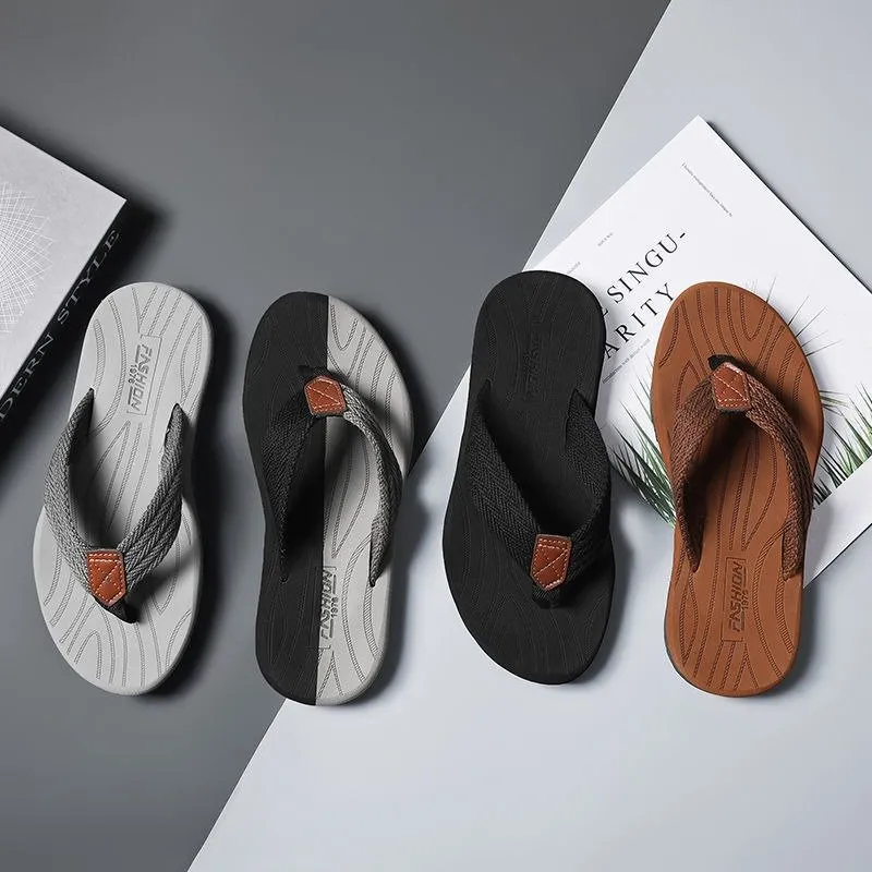 Cuzcare Best Orthopedic Sandals For Men Nonslip Flip-flops Fabric Thongs Summer Beach