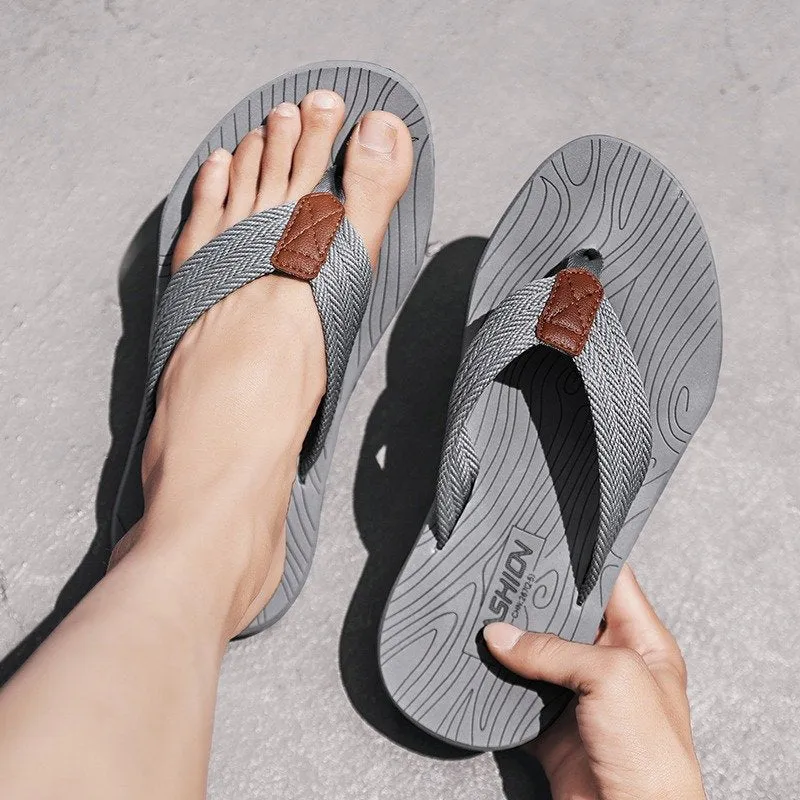 Cuzcare Best Orthopedic Sandals For Men Nonslip Flip-flops Fabric Thongs Summer Beach