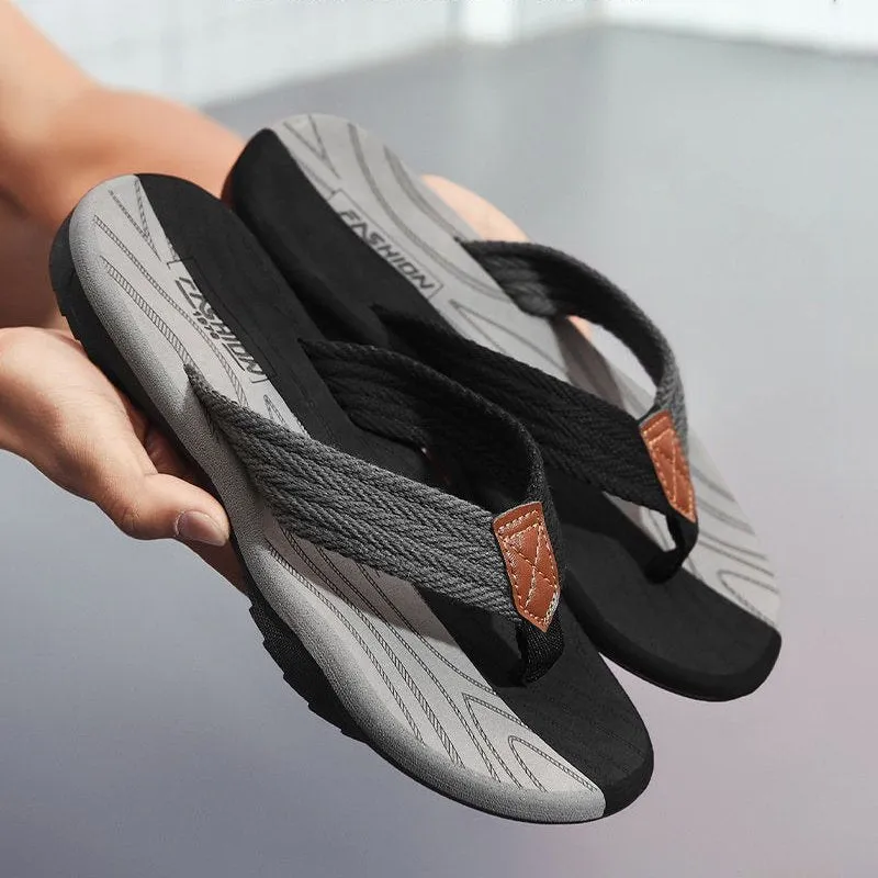 Cuzcare Best Orthopedic Sandals For Men Nonslip Flip-flops Fabric Thongs Summer Beach