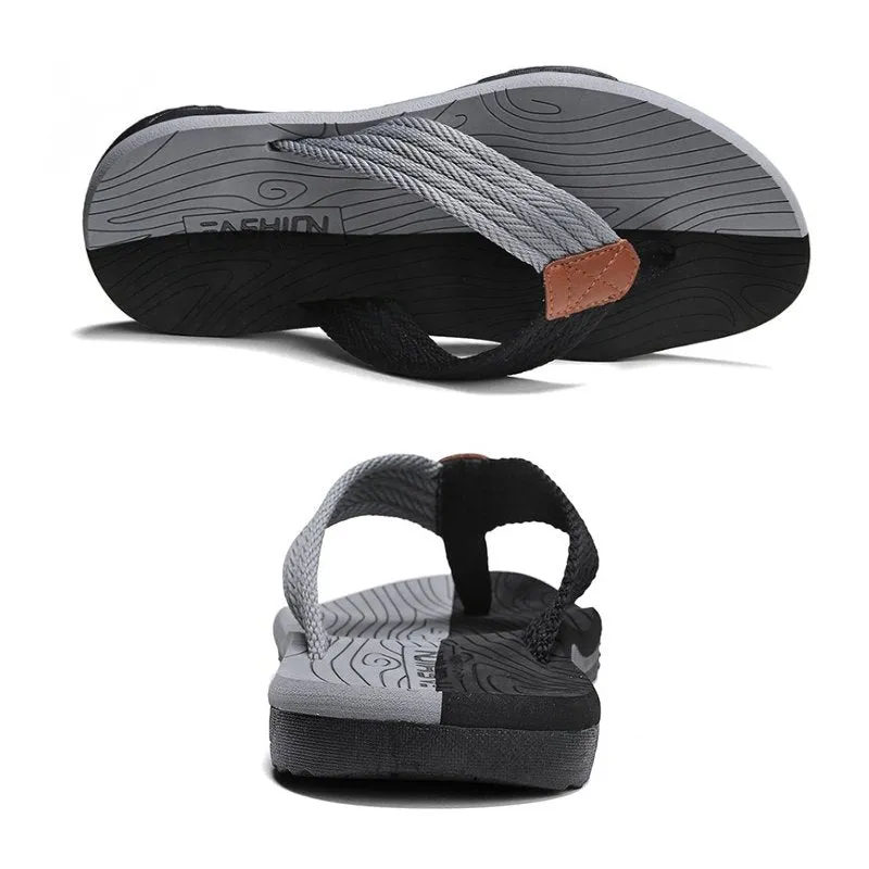 Cuzcare Best Orthopedic Sandals For Men Nonslip Flip-flops Fabric Thongs Summer Beach