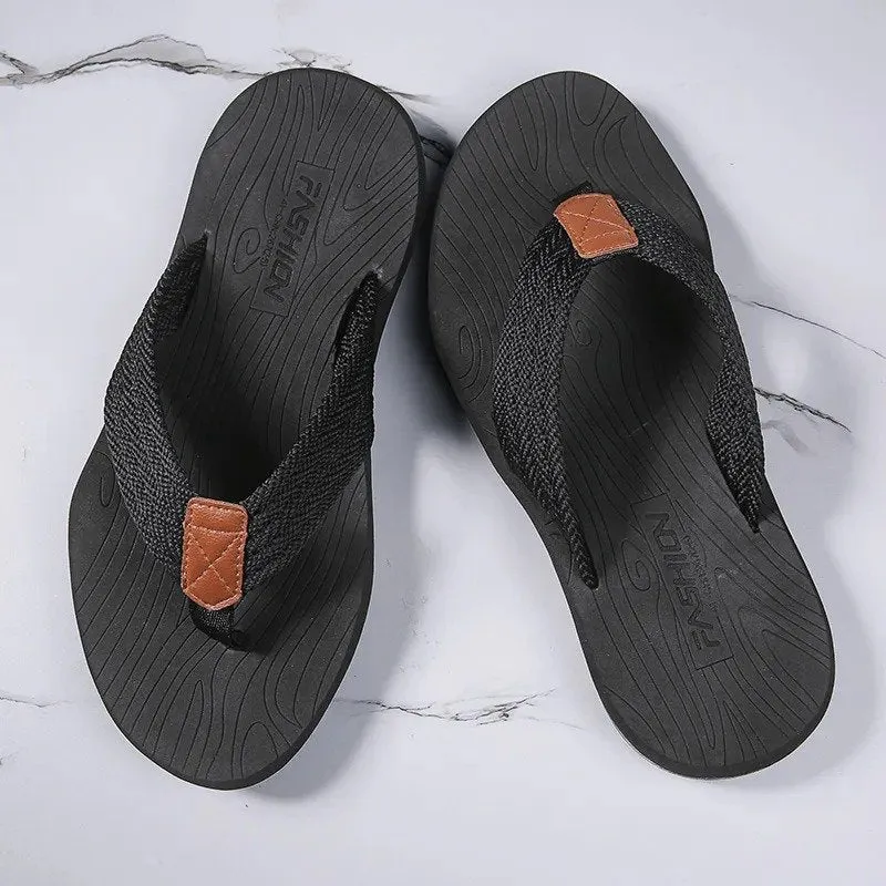 Cuzcare Best Orthopedic Sandals For Men Nonslip Flip-flops Fabric Thongs Summer Beach