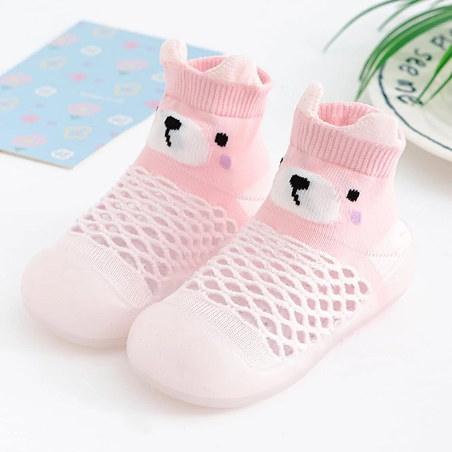 Dark Buster Infant Shoes Infant Boys Girls Animal Prints Cartoon Socks Shoes Toddler Breathable Mesh Shoes Size 2 Girls