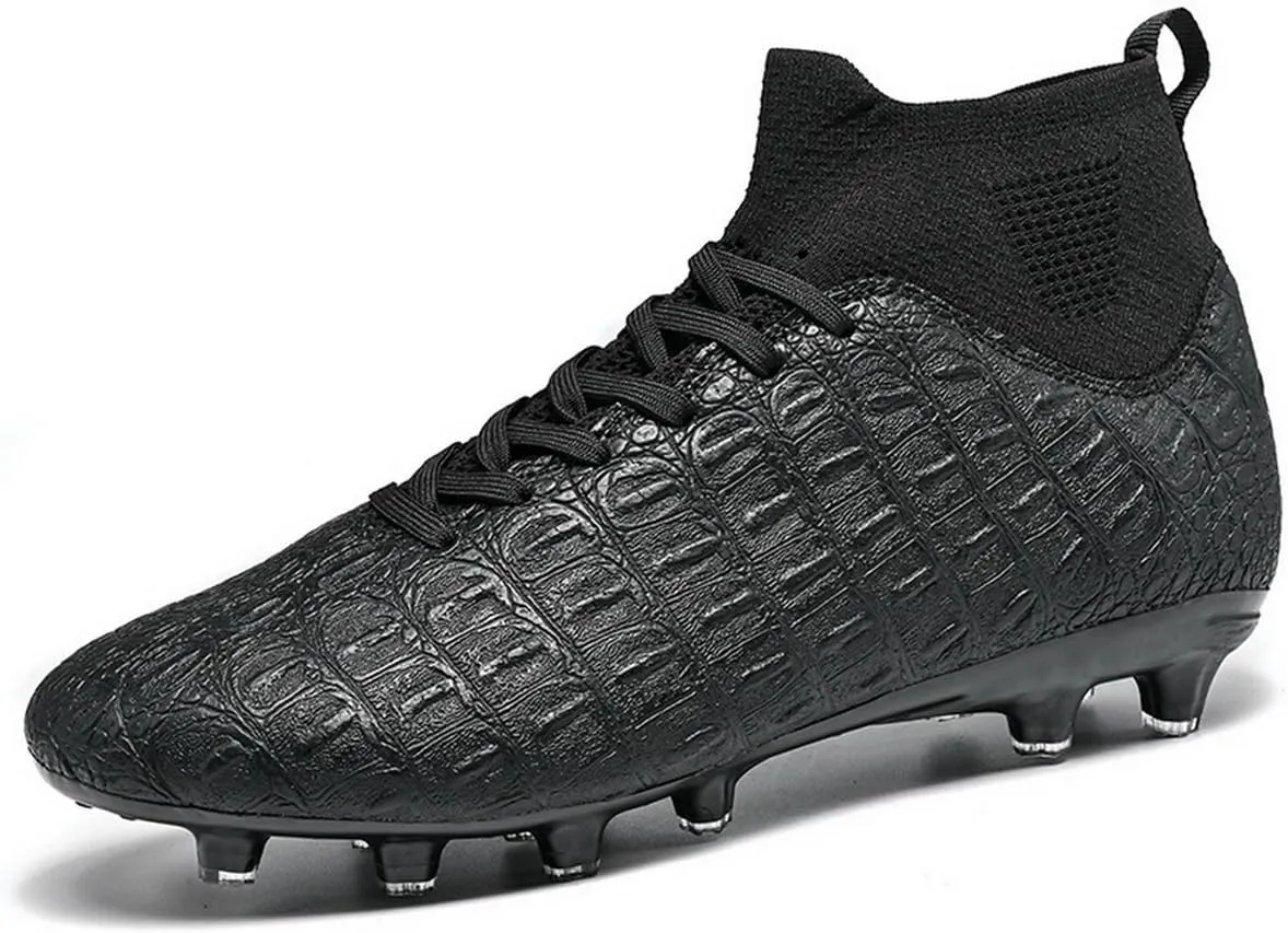 DHOVOR Men's Women's Soccer Cleats Light-Weight Athletics Football Shoes High-Top Football Boots Outdoor Soccer Shoes