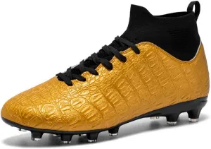 DHOVOR Men's Women's Soccer Cleats Light-Weight Athletics Football Shoes High-Top Football Boots Outdoor Soccer Shoes