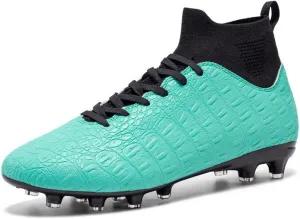 DHOVOR Men's Women's Soccer Cleats Light-Weight Athletics Football Shoes High-Top Football Boots Outdoor Soccer Shoes