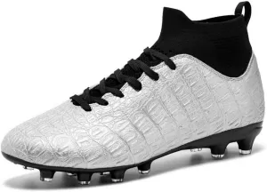 DHOVOR Men's Women's Soccer Cleats Light-Weight Athletics Football Shoes High-Top Football Boots Outdoor Soccer Shoes