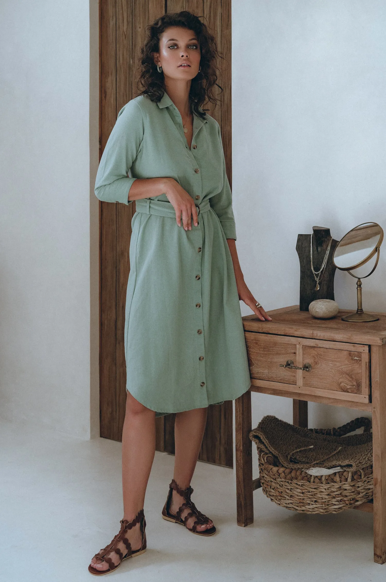 Essence Shirt Linen Dress
