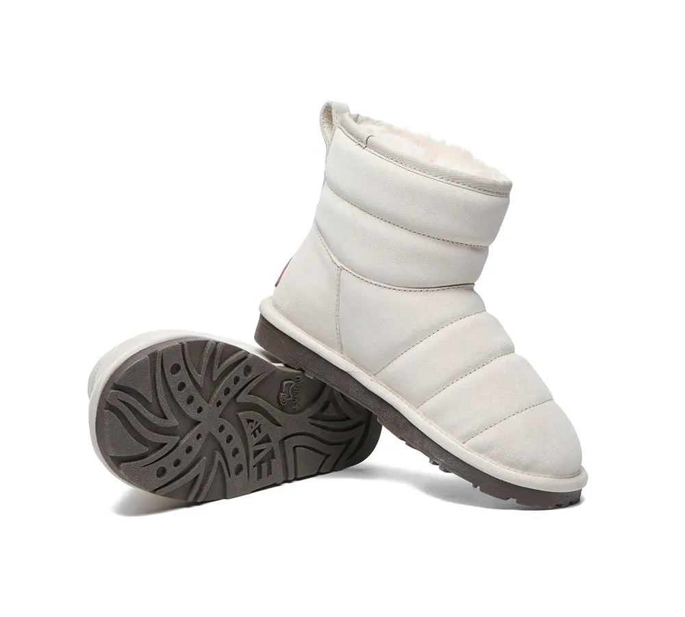 EVERAU® Mini Sheepskin Boots Women Mini Puffer