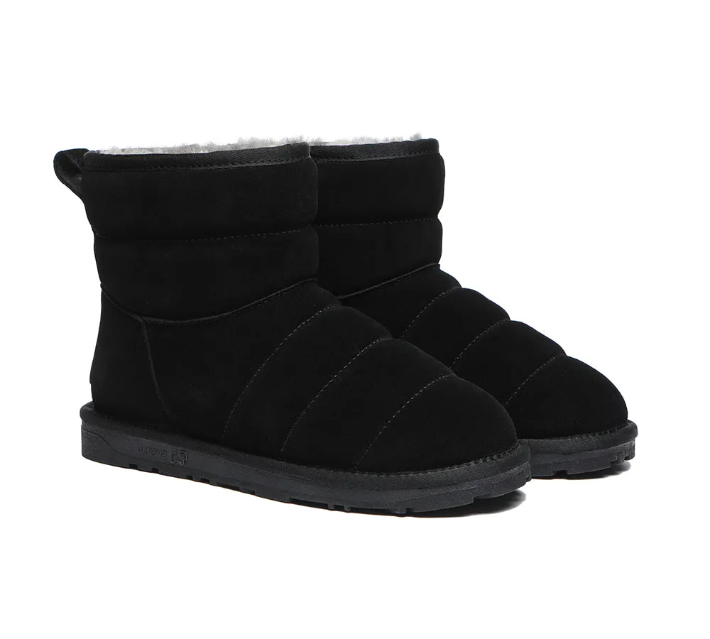 EVERAU® Mini Sheepskin Boots Women Mini Puffer